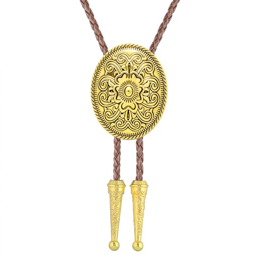 Image of Jeilwiy Bolo Tie for Men, Western Bolero Tie Cowboy Ties Native American Cowgirl Bolo Tie Accessories for Men Women