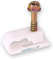 Vista 11 de SatelliteSale Doble tornillo siamiés negro clips para Ethernet Internet teléfono cable TV cable gestión de cables 100 unids