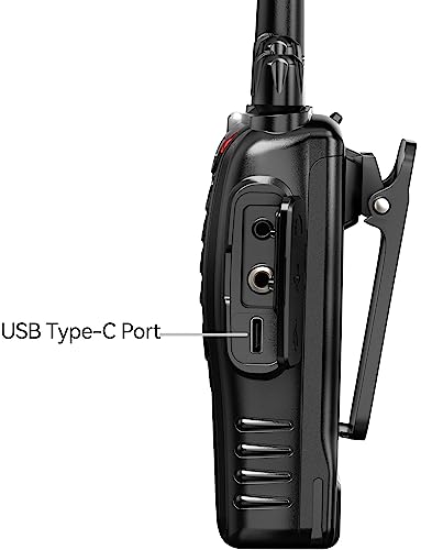 Image of Rechargeable Long Range Two-Way Radios with Earpiece 2 Pack Arcshell AR-5 Walkie Talkies Li-ion Battery and Charger Included
