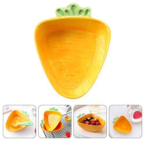 Hemoton Easter Fruit Bowl Carrot Shaped Candy Dish Bowl Ceramic Nut Dish Fruit Salad Bowl Food Snack Appetizer Serving Bowl Easter Tabletop Decoration - Orange Rice Bowl #TOP7