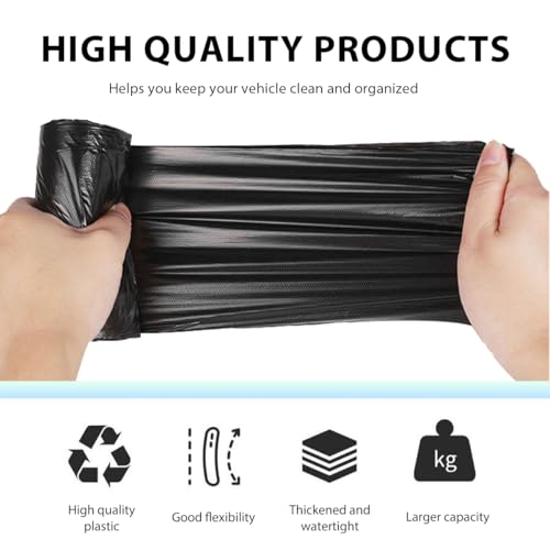 Image of 2PCS Car Trash Bags, Waterproof Plastic Auto Trash Can Liner Refills, Tear-Resistant Disposable Litter Garbage Bag for Vehicle Home Office, Essential Car Accessories