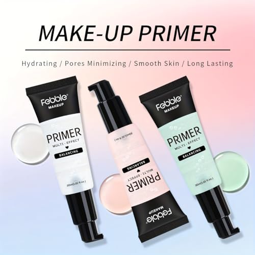 Primer Face Makeup Pore Filler Primer Gel-Based Hydrating Face Primer Matte Refreshes Full Coverage Foundation Base Primer Long Lasting Hydrating Smoothing Makeup(02F Pink) - Image 4