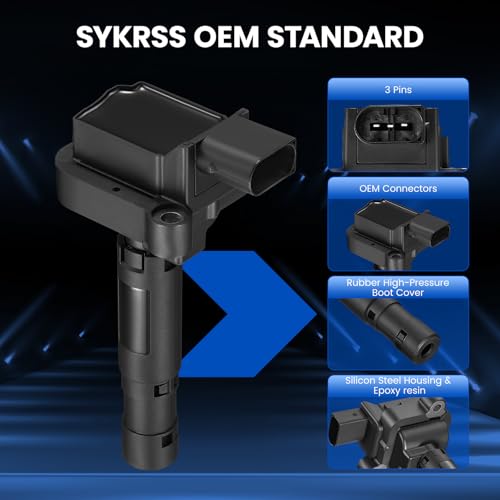 Image of 4-Pack UF658 Ignition Coils Compatible with Mercedes-Benz C250 SLK250 1.8L L4 2012-2015, C250 2.0L 2015 - Replaces for 0001502580, GN10552, E1158