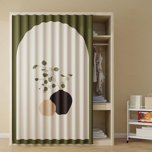 Chaoyilian Sin Cortina de Polvo de Puerta de gabinete,Cortina a Prueba de Polvo para Estantes,Cortinas Puerta Prueba Polvo,Visillo Cocina,a Prueba de Polv,para Sala de Almacenamiento de Armario