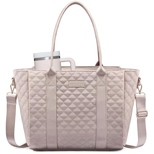 LOVEVOOK Quilted Teacher Tote Bag