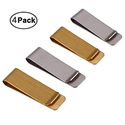 IHUIXINHE Metal Money Clip for Cash and Credit Cards, Brass Banknote Clip, Credit