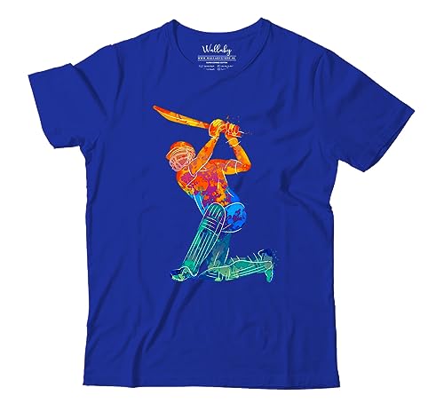 Image of Boys & Girls Cool Cricket Batsman 100% Cotton Unisex Kids T-Shirt