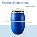 Plastic Barrels with Lids, Food Grade, Air Tight Drums for Industrial Shipping, Water Storage, Rain Collection, and More(120L)
