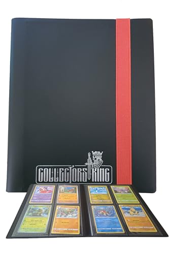 Collectors King Raccoglitore Carte Pokemon - Album Compatibile per 160 Card di One Piece Mtg Magic Go Gx Ex, Yugioh, Disney - 4 Tasche x Pagina da 9.5x7cm
