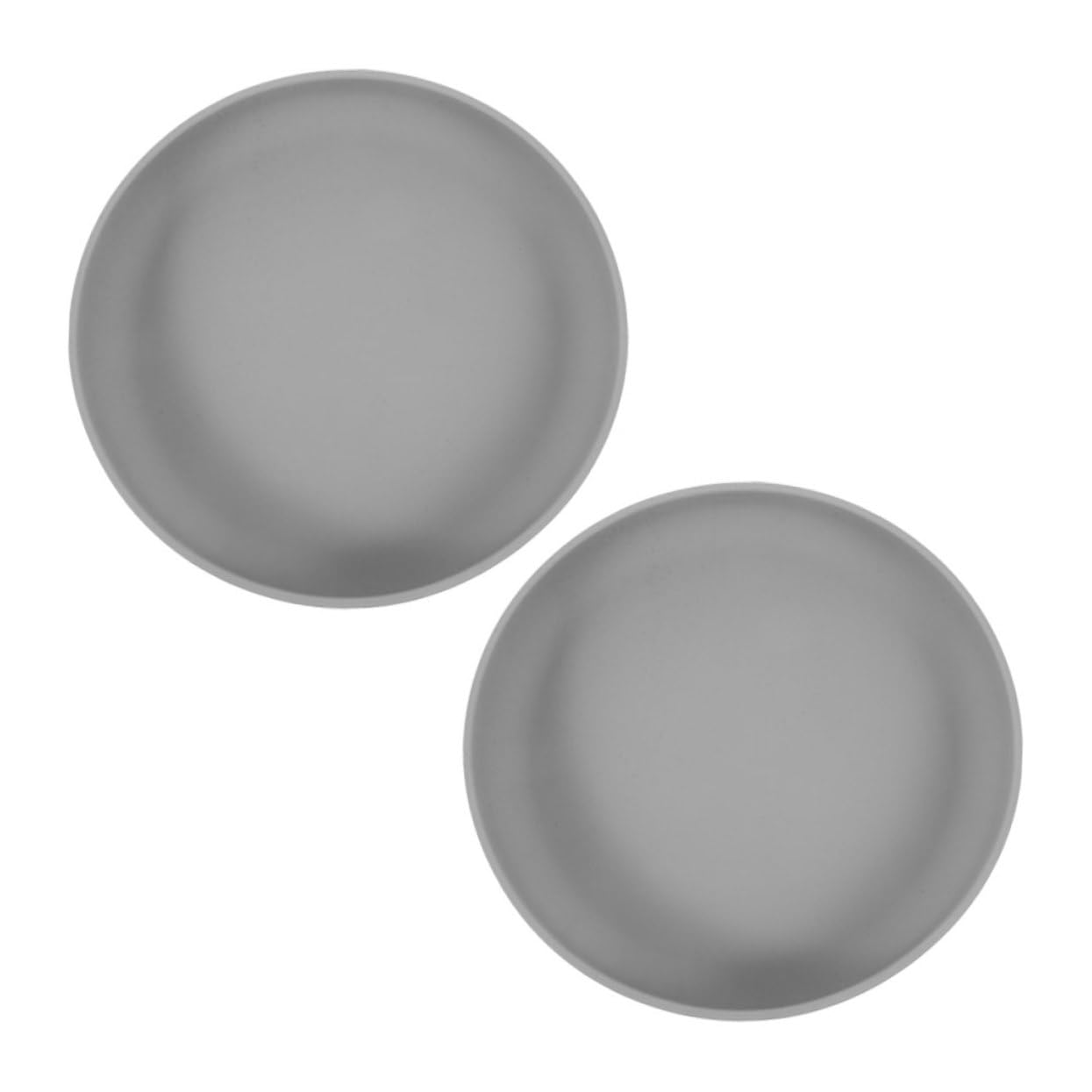 SOESFOUFU 2pcs Dark Grey Spill Proof Silicone Scoop Dish Set for Seniors and Disabled Individuals Suction Base Anti Spill Feeding Plates for Adults with Limited Mobility