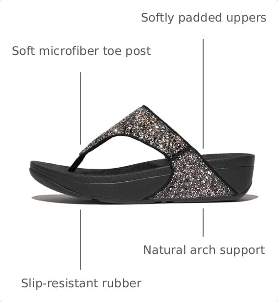Image of FitFlop Women's LULU Suede Toe-Post Sandals | Lightweight Summer Walking Sandals with Cushioned Comfort, Arch Support & Grip