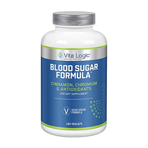 Vita Logic Blood Sugar Formula | Healthy Blood Sugar & Glucose Metabolism Support w/Cinnamon, Chromium & Antioxidants | 180 Veg Caps Vita Logic Blood Sugar Formula | Healthy Blood Sugar & Glucose Metabolism Support w/Cinnamon, Chromium & Antioxidants | 180 Veg Caps