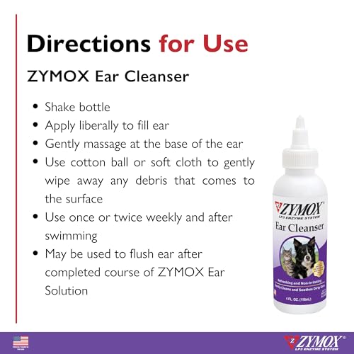 Zymox Ear Cleanser Solution for Dogs and Cats, 4oz - Thumbnail 6