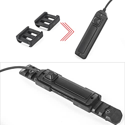 Rdzzwxw Remote Pressure Switch Mount Retaining Clips, Pressure Switch Slot Control Base Pad Panel For Streamlight Protac Tactical Flashlight Scout Light & Peq Laser Sights (4Pcs) #TOP6