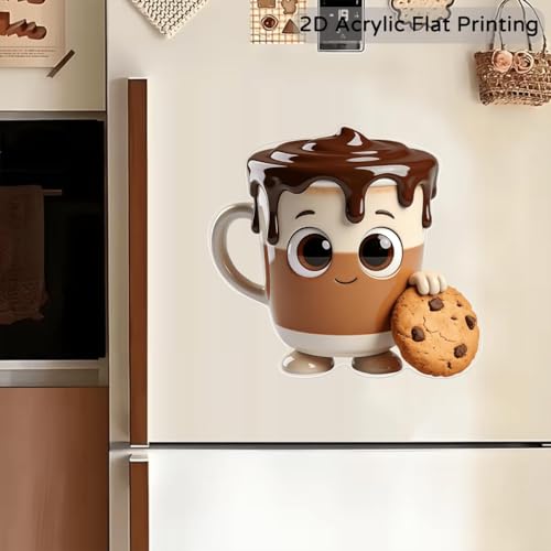 Imán decorativo de taza de café para refrigerador miniatura 5