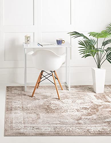 Rugs.com Monte Carlo Collection Rug – 5' Square Beige Medium