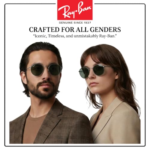 Image of Ray-Ban RB3447 ROUND METAL Round Shaped Sunglasses for Men with Official RAYBAN Eyewear Kit