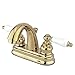Kingston Brass KB5612PL Restoration 4-Inch Centerset Lavatory Faucet, Polished Brass