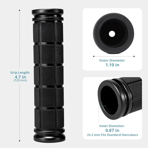 Image of CHUNZEXI 4 PCS Bike Handlebar Grips, Rubber Bicycle Bar Grips Replacement, Non-Slip Handle Grips for Kids Bikes, Scooters, BMX, Mountain & Cruiser Bikes