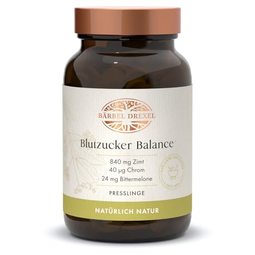 BÄRBEL DREXEL® Blutzucker Balance mit Zimt, Chrom, Bittermelone, Quinoa, Zink und Portulak (216 Stk) Natürliche Nahrungsergänzung Naturheilkunde Blutzuckerspiegel