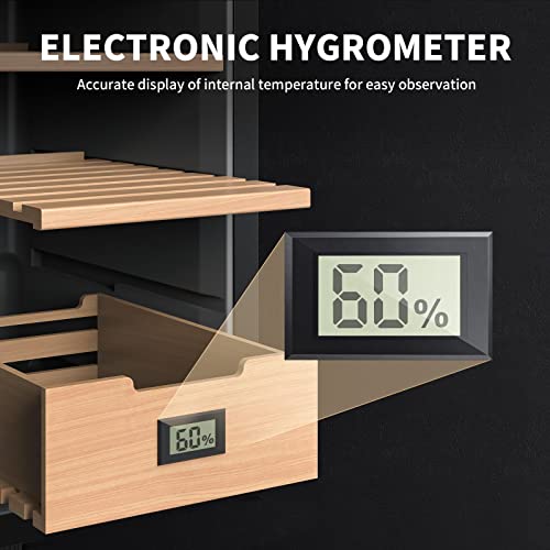 NEEDONE 150 Count Cabinet with Heating and Cooling Electric Temperature Control System, Made with Spanish Cedar Wood Shelves & Drawer with Hygrometer, Gift for Men
