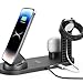 Fast Wireless Charger, 4 in 1 Wireless Charging Dock, USB Charger Support Vertical, Horizontal, Folding Flat Charging for Multiple Devices, Multi-Function Cell Phone Charger Stand