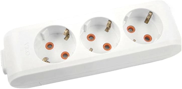 Viko Multi-Let Triple Socket Ground Child Protected Terminal-White (Wireless)