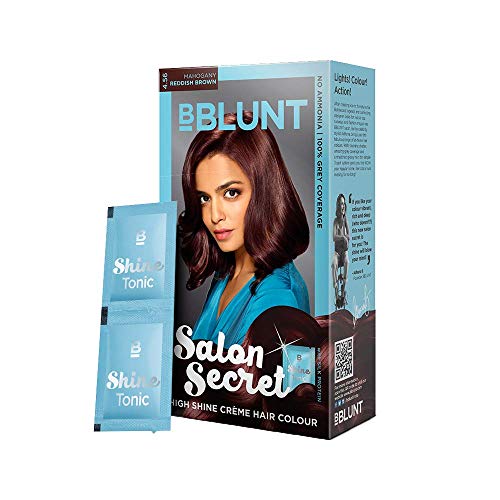 BBLUNT Salon Secret High Shine Crème Hair Colour, Reddish Brown 4.56, 40g