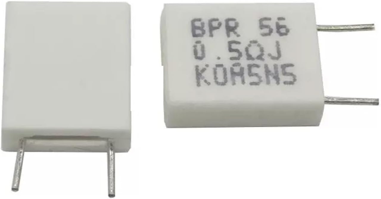 10PCS BPR56 5W 0.001 0.1 0.15 0.22 0.25 0.33 0.5 Ohm Non-Inductive Ceramic Cement Resistor 0.1R 0.15R 0.22R 0.25R 0.33R 0.5R(0.2 ohm)