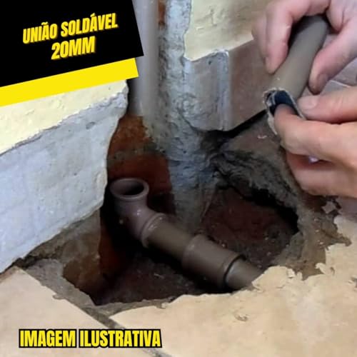 FORTLEV, União Cola Pvc Soldável Marrom Água Fria 20mm