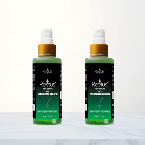 Image of Revtus Hair Serum Combo Pack - 2 x 30 ml - Frizz Control, Hair Growth & Split End Repair Serum - Suitable for All Hair Types (50 Ml)