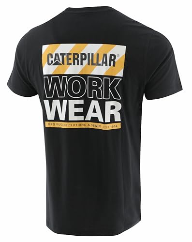 Cat Camiseta masculina erpillar Foundation WW Site, Traffic Black, M