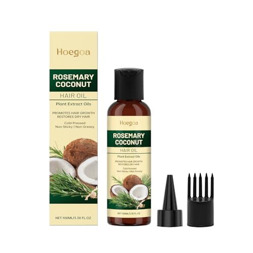 Hoegoa Rosemary Coconut Hair Oil, Plant Extract Oils, Promotes Hair