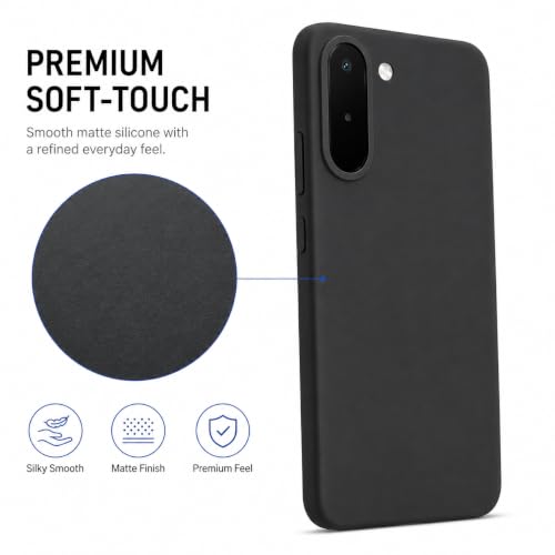 Image of FIRST MART Matte Silicone Back Cover for OnePlus N6x - Black