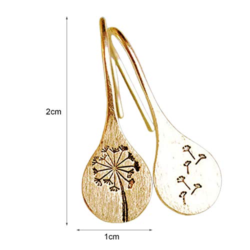 Brincos pendentes em formato de orelha JENPECH | Brincos pendentes de dente-de-leão da moda simples