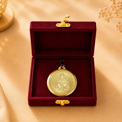 Image of DIVINITI 24K Gold Plated Double-Sided Religious Pendant with Premium Gift Box, Spiritual Locket for Men & Women, Devotional Jewellery for Gifting & Everyday Wear