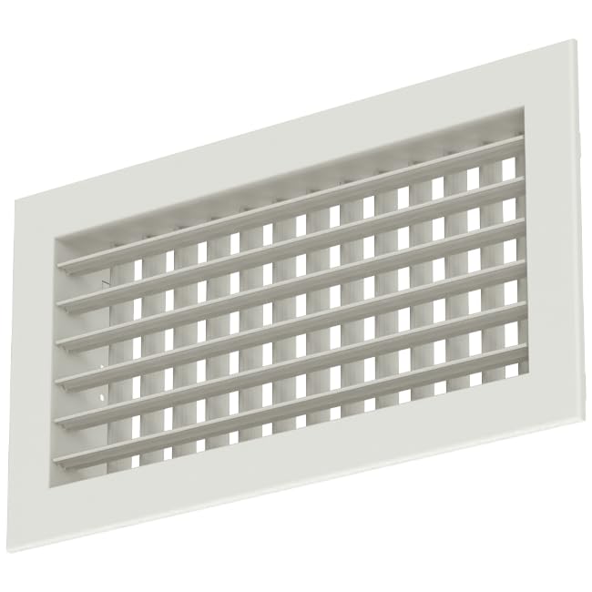 Grille murale en aluminium laqué blanc RAL 9010 aux finitions soignées