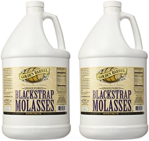 Golden Barrel Bulk Unsulfured Blackstrap Molasses Jug (128 Fl Oz) (Pack of 2)