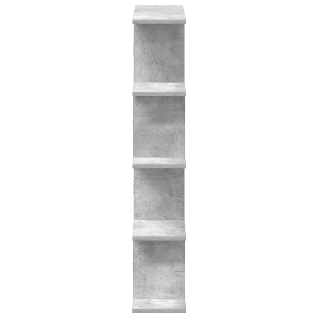 Estantería de pared (15 compartimentos), color gris | Diseño flotante, fácil de limpiar, multifuncional para sala de estar dormitorio