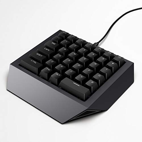 Preisvergleich Produktbild Guanwen Einhandtastatur Echte mechanische Blaue Schalter Spiel Tastatur Computer Handy Tastatur Adapter Gun God Throne - Bunte Hintergrundbeleuchtung-36 Tasten