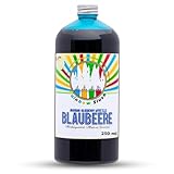 Rainbow Slush Sirup 250 ml – Premium Slush Ice Konzentrat in 9 Geschmacksrichtungen | Slush-Sirup für Slushmaschine, Eis, Cocktails & Drinks | Hopser Funfood (Blaubeere)