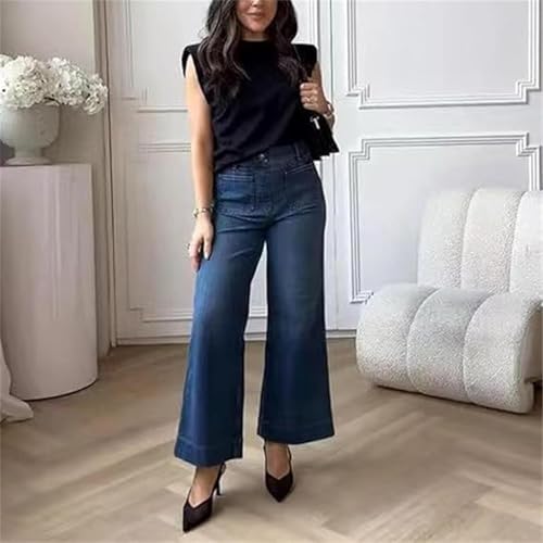 Obormi Cropped Jeans, Obormi Tummy Control Cropped Wide-Leg Jeans, Wide Leg High Waisted Denim Pants2