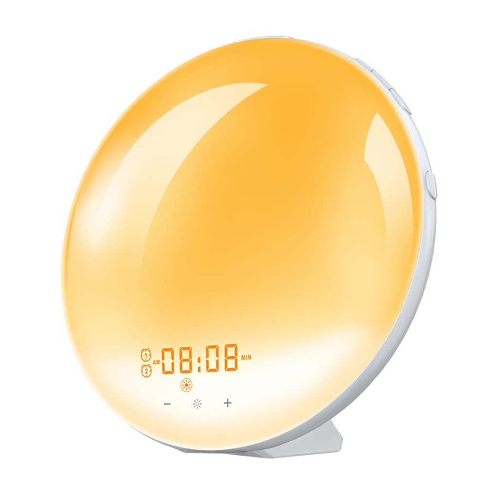 Sveglia Touch Control, 7 Suoni Naturali e Radio FM, 4 Sveglie e Posticipazione, USB Ricaricabile, Sunrise Simulation Wake Up Light