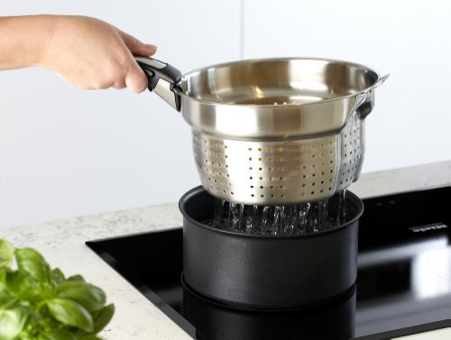 Miniatura 2 de Tefal Ingenio L9259704 Recipiente En Forma De Colador Para Cocer La Pasta, Acero Inoxidable, 20 Cm