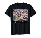 Hot Dog I'm Just Here for The Wieners Raccoon Fourth of July T-Shirt