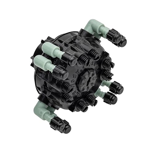 Distribuidor de riego regulable Orbit 61008 de 8 puertos para control preciso en microtuberías 5
