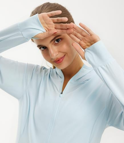 Libin Women's Full Zip UPF 50+ Sun Protection Hoodie Jacket Long Sleeve Sun Shirt Hiking Outdoor Performance with Pockets - Image 6