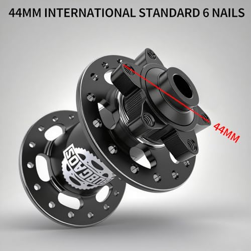 BUBGAOS Bicycle Hub Disc 32H Front&Rear Disc Brake Hub MTB Mountain Bike 6 Pawls 32 Hole Bike Hub Disc 7075 Aluminum Ultralight Bike Disc Brake Hub for 8/9/ 10/11/ 12/13 Speed Cassette (Barrel axle)