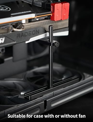 GBS1 GPU Supporto Bracket - Fan Mounting, Supporto Scheda Grafica Altezza Regolabile, GPU Sag Bracket in Alluminio, Supporto per Scheda Video(128mm) - Scheda video - Immagine 4