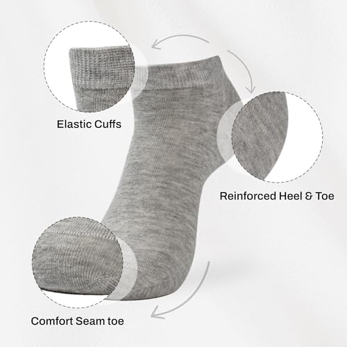 Socks Men Ankle 6 Pairs Cotton Quarter Premium Trendy Comfort Breathable Socks Made in Korea Size 5-93
